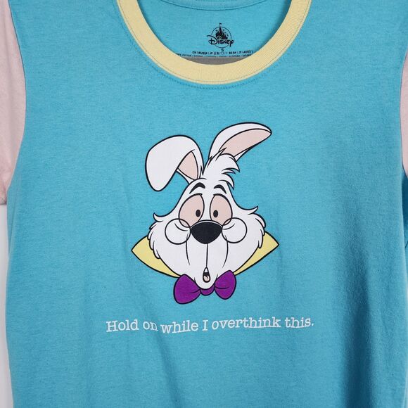 Disney Alice in Wonderland White Rabbit Graphic T-Shirt Size S - Picture 3 of 6